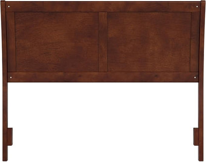 AFI, Portland Full Sleigh Solid Wood Panel Headboard, Walnut