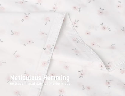sunflower Queen Pillowcases Set of 2, 100% Cotton Queen Size Pillow Cases 2, 20×30 inches Pink Posy, Soft and Breathable