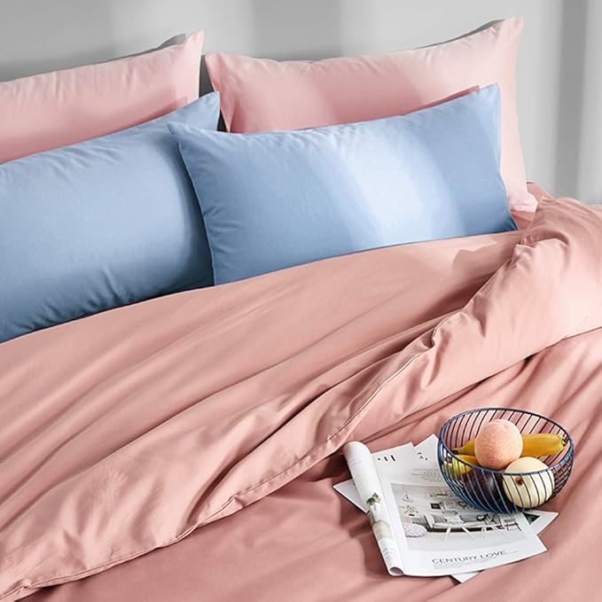 FLXXIE King Pillow Cases Set of 2, Soft Microfiber Pillow Covers with Envelope Closure, Wrinkle, Fade and Stain Resistant Pillowcases, 20x36, Sky Blue