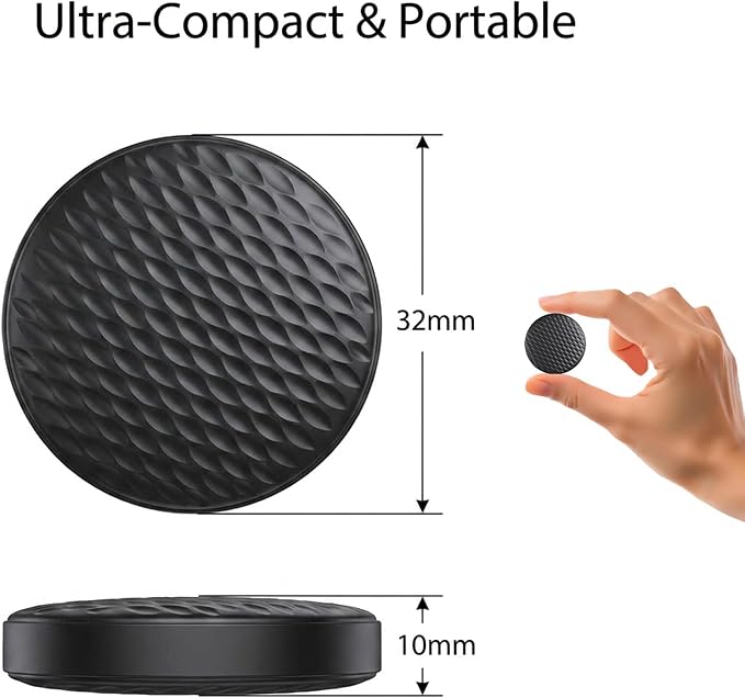Mini GPS Tracker for Vehicles No Subscription (iOS Only) - 4 Pack | Car Tracker Tag with Audio, Hidden Tracking Device Work with Find My for Kids, Dogs, Key, Luggage