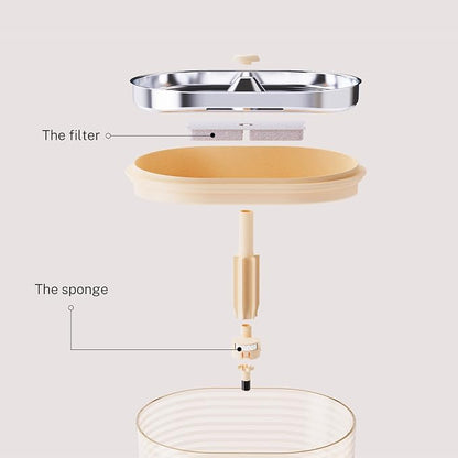Enabot EBO ROLA Replacement Filters for ROLA Smart Cat Water Fountain | 3 Months Set (Filters x 6, Sponges x 3)
