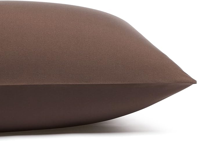 Amazon Basics Lightweight Super Soft Easy Care Microfiber 3-Piece Twin XL Sheet Set with 14-Inch Deep Pockets, Solid, Chocolate
