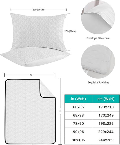 Quilts Twin Size, Retro Brown Soft Comforter Bedding Set for Bed, Farmhouse Buffalo Plaid Vintage Beige Lightweight Quilted Bedspread with Pillow Cover(2 Pieces) for All Season, 68x86 Inch