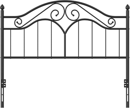 Headboard for Queen Size Bed Frame Vintage Bed Metal Headboard Only | Platform Bed Headboard,Height Adjustable,Sturdy and Stable,Easy Assembly,Black