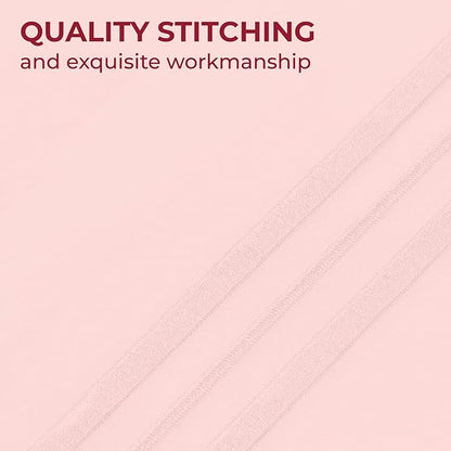 Mellanni Pillow Cases - Luxury, Extra Soft, Cooling Pillow Covers - 2 PC Iconic Collection Pillowcases - Envelope Closure (Standard/Queen 20" x 30", Blush Pink)