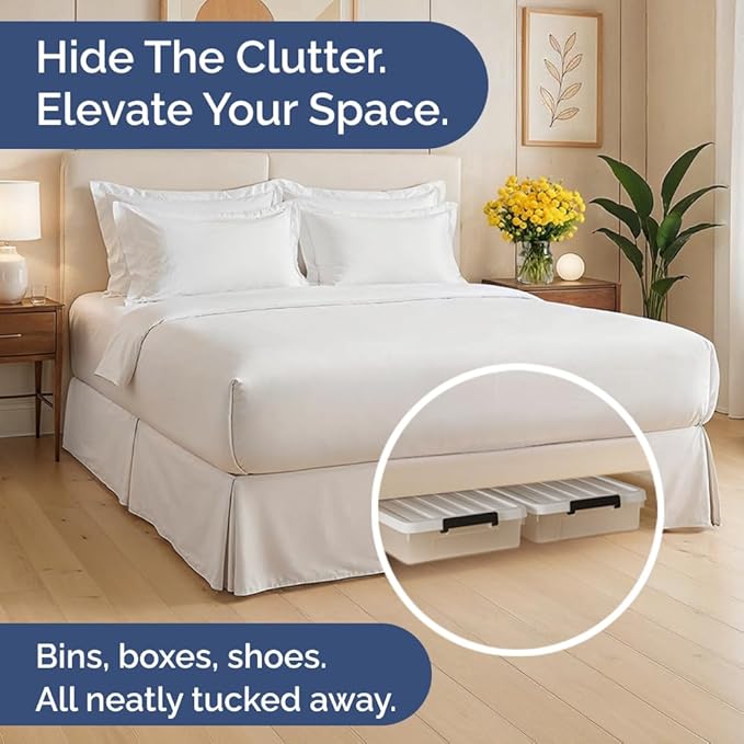 Pleated Bed Skirt Twin Size - 3 Sided Pleated Bed Skirt Twin - Ultra-Soft, Easy Fit with 12 Inch Tailored Drop - Hotel Quality, Wrinkle Free & Fade Resistant - for Women, Men, Kids and Teens - White