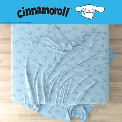 Cinnamoroll Bedding Super Soft Cozy Microfiber 3 Piece Twin Sheet Set, (Officially Licensed Product) by Franco Collectibles
