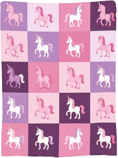Unicorn Blanket Super Soft Warm Fluffy Fleece Flannel Fantasy Throw Blanket Cozy Fuzzy Plush Stuff Bedding Blankets Gifts for Women Kids Boys Girls Adults 60"X50"
