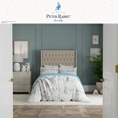 Franco Peter Rabbit Easter Kids Bedding Super Soft & Cozy Reversible Microfiber Comforter and Sheet Set with Sham, 5 Piece Twin Size, (Officially Licensed Product)