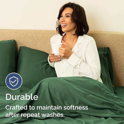 Bulk Case Pack of 12 Sheet Sets - (12) Complete King Size Sheet Sets with Deep Pockets - Wholesale Bulk Bedding for Hotels, Spas & Airbnbs - Breathable, Cooling & Wrinkle Free - (King, Emerald Green)