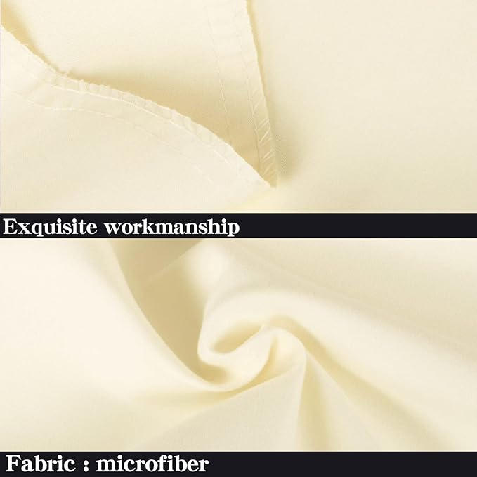 NTBAY King Pillowcase Set - 2 Pack Brushed Microfiber 20x36 Pillowcases - Soft, Wrinkle-Free, Fade-Resistant, Stain-Resistant, Ivory Pillowcases with Envelope Closure - 20x36 Inches, Ivory