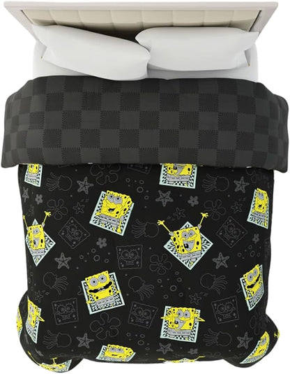 Collectibles Spongebob Squarepants Bedding Super Soft Cozy Microfiber Reversible Comforter, Queen, (Officially Licensed Product) by Franco