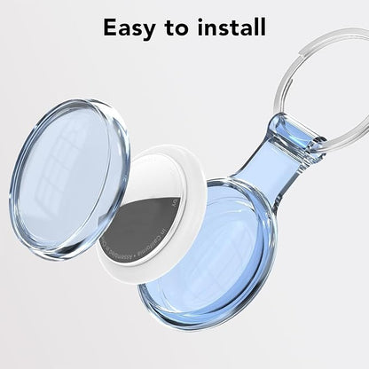 Compatible for AirTag Holder Keychain for Apple Air Tag 1st&2nd Generation | Airtag Key Chain Ring Case Cover for Air Tag Holder GPS Tracker Item Air Tags Finders Air Tagholder for Kids,Bags,Luggages