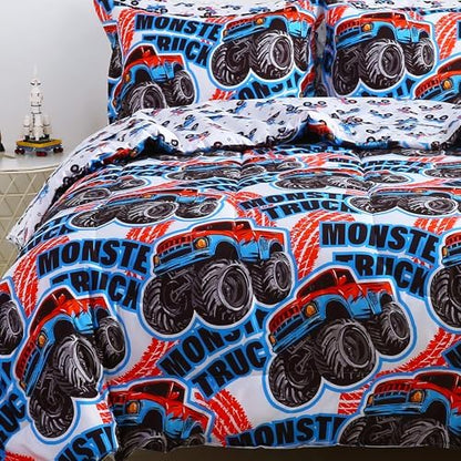 Viviland Kids Twin Bedding Sets, Boys Comforter, Monster Truck