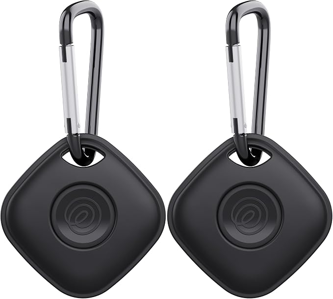 DDJ Case for Life360 Tile Mate Bluetooth Tracker with Keychain 2-Pack, Soft Silicone Cover Holder for Tile GPS Item iTag Finder Accessories with Key Ring, for Pet, Dog, Kids, Keys, Luggages, Backpacks