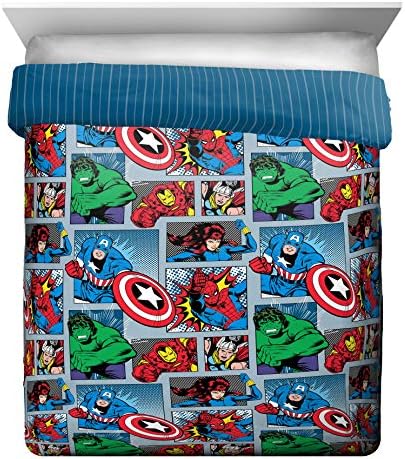 Marvel Comics Iron Man Queen Comforter Set 5 Piece Kids Bedding, Multi