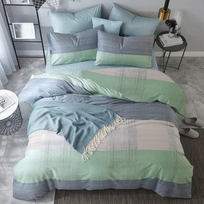 LifeTB Queen Comforter Set Patchwork Bedding Comforter Set Soft Fluffy Geometric Plaid Bedding Set for All Seasons Cozy Patchwork Plaid Checkered Pattern Queen Bed Comforter with 2 Pillow Shams