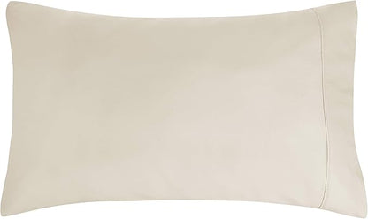 Amazon Basics Lightweight Super Soft Breathable Brushed Microfiber 4 Piece Bed Sheet Set with 14-Inch Deep Pockets, Wrinkle Resistant, Queen, Beige, Solid