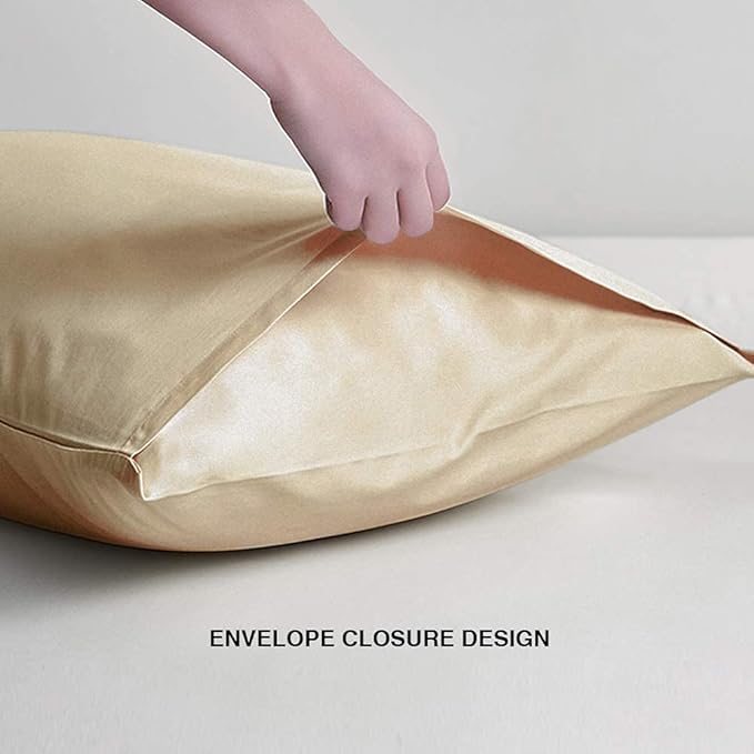 FLXXIE Body Pillow Cover - Super Soft Microfiber 20x54 Body Pillow Case - Envelope Closure, Wrinkle, Stain Resistant 20x54 Long Pillowcase, Light Taupe