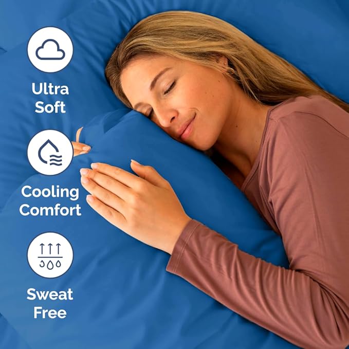 Short Queen Size 4 Piece Sheet Set - RV Short Queen, Soft, Breathable & Cooling Bed Sheets Set w/ Deep Pockets - Hotel Luxury Bedding for Women, Men, Kids, Teens, Boys & Girls - Oeko-Tex - Royal Blue