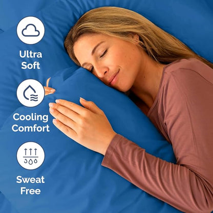 Short Queen Size 4 Piece Sheet Set - RV Short Queen, Soft, Breathable & Cooling Bed Sheets Set w/ Deep Pockets - Hotel Luxury Bedding for Women, Men, Kids, Teens, Boys & Girls - Oeko-Tex - Royal Blue