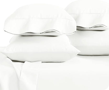 Bare Home Microfiber Bulk Pillow Cases - King Set of 4 - Cooling Pillowcases - Double Brushed - Ivory Pillowcases 4 Pack - Easy Care (King - 4 Pack, Ivory)