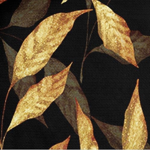 Trendy Flower Duvet Cover Set Twin Size for Gilrs and Boys Gold Leaves Sequin Bedding Comforter Cover Black Bed Set