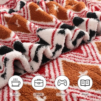 ReyyNio Electric Heated Blanket Throw Size 50"x60", 3H Auto-Off, Bohemia