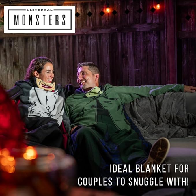 Franco Collectibles Universal Monsters Dracula Halloween Horror Super Soft Cozy Wearable Sleeved Throw Blanket, 70 in x 48 in (Officially Licensed Product)