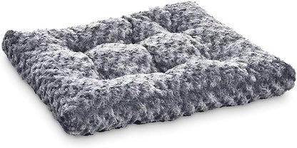 Amazon Basics Washable Cat and Dog Bed, Crate Pad for Indoor Use, 35 x 23 x 3 inches, Gray