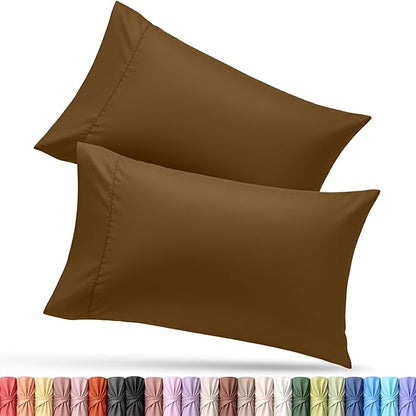 Utopia Bedding King Pillow Cases - 2 Pack - Envelope Closure - Soft Brushed Microfiber Fabric - Shrinkage and Fade Resistant Pillow Covers King Size 20 X 40 Inches (King, Mocha)