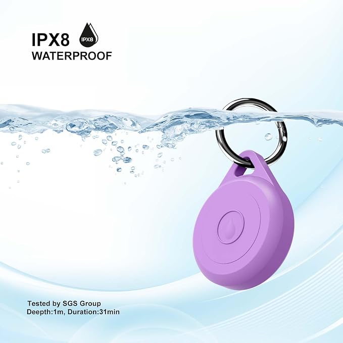 for Air tag Keychain Holder Case for Apple Air tag 1st & 2nd Generation, 4 Pack of IPX8 Waterproof, Fully Shockproof, Anti Scratch for Air tag Holder Case for Key, Kid, Bag, Luggage, Pets Collar