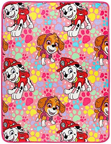 Franco Kids Bedding Super Soft Plush Throw Blanket, 46 in x 60 in, Paw Patrol Girls