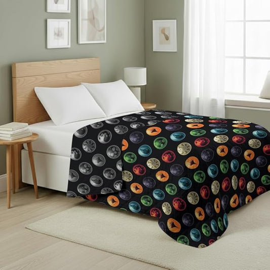 Northwest Magic The Gathering Magic Icons Full/Queen Quilted Blanket, Comfy Throw, Adults Boys Girls, Soft Lightweight Bedding for Bed, or Couch, 90 x 90 inches