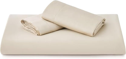 Bedsure Cooling Duvet Cover Queen Size - Moisture Wicking and Silky Eucalyptus Lyocell Cotton Hybrid Comforter Cover Set for Hot Sleeper - Buttery Soft and Breathable, GentleSoft™, Beige Bedding Set
