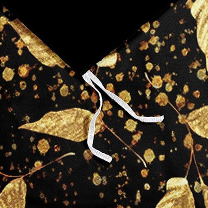 King Size Gold Leaves Duvet Cover Set Trendy Floral Bedding Sets Abstract Bed Set for Girls,Boys Bedroom Decor