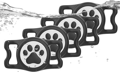 IP68 Waterproof Dog AirTag Holder for Dog Collar, Soft, Stretchy Silicone | Full-Body Protection, Easy Tool-Free Installation, Quiet, No-Dangle Fit, Lightweight, Fits Dog & Cat Collars of All Widths