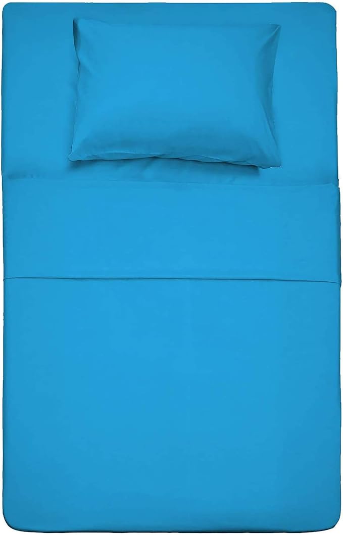Best Season 1800 Thread Count Microfiber Fade Resistant Bed Sheet Set(1 Flat Sheet,1 Fitted Sheet and 1 Pillow Cases), Twin, Dark Teal