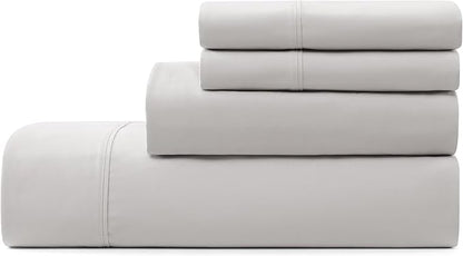 UGG Hedi King Sheet Set 4-Piece Luxury Cooling Sheets Deep Pockets Premium Bedding with 2 Pillow Shams Hypoallergenic Machine Washable Soft Lightweight Bed Set for Bedroom, King, Stone Grey