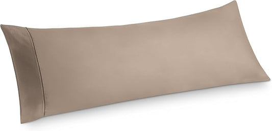 Bedsure Body Pillow Case Cover - Taupe Brushed Microfiber Long Pillow Cases, Ultra Soft and Cozy Body Pillowcase with Envelope Closure for Kids, Wrinkle, Fade Resistant, 1 Pack, 20x54 Inches