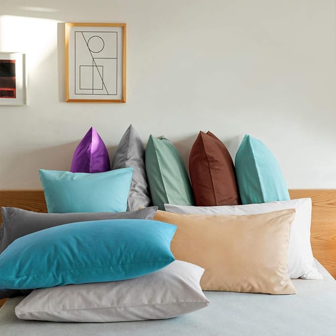 FLXXIE Body Pillow Cover - Super Soft Microfiber 20x54 Body Pillow Case - Envelope Closure, Wrinkle, Stain Resistant 20x54 Long Pillowcase, Tan