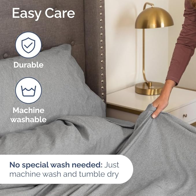 Full XL Bed Sheet - 4 Piece Full XL Bed Sheets Set - Soft, Breathable & Cooling - Hotel Luxury Bedding for Women, Men, Kids, Teens, Boys & Girls - Deep Pockets, Fade & Wrinkle Free - Heathered Grey