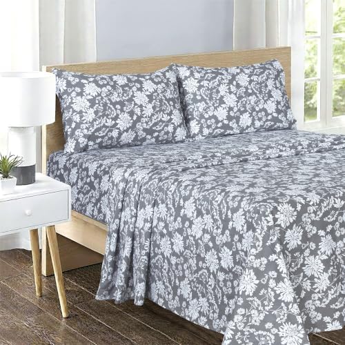 Feather & Stitch 100% Cotton Sateen 500 TC Full Size Bed Sheet Set