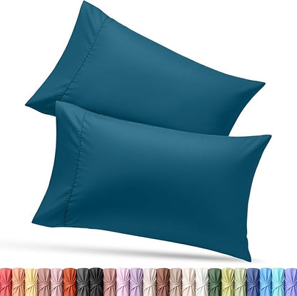 Utopia Bedding Queen Pillow Cases - 2 Pack - Envelope Closure - Soft Brushed Microfiber Fabric - Shrinkage and Fade Resistant Pillow Covers Queen Size 20 X 30 Inches (Queen, Denim Blue)