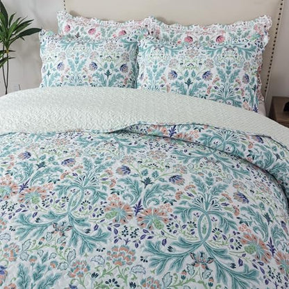 HoneiLife Quilt Sets King Size - Microfiber Bedspreads for King Bed, 3-Piece Lightweight Coverlets, Rustic Bed Cover King Quilt Bedding Sets All Season Quilts