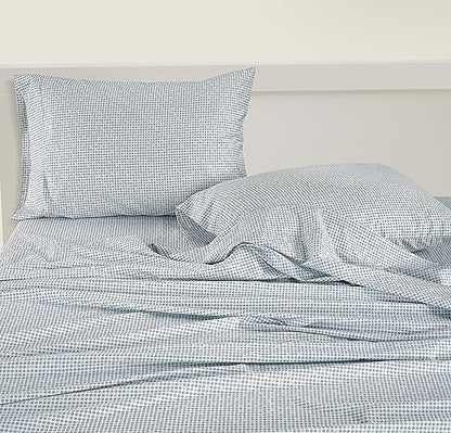 LANE LINEN Twin XL Bed Sheets 100% Organic Cotton 3pc Percale - Polka Dot