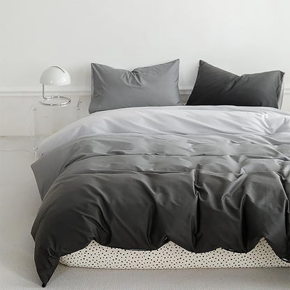 Cottonight Grey Gradient Comforter Set Queen Grey and Black Bedding Comforter Set Full Gradient Color Blanket Quilts Aesthetic Soft Breathable Green 3 Piece Comforter Set for Women Men