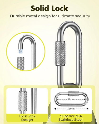 UNBREAKcable for AirTag Holder Case with Professional Carabiner, 4 Pack | Waterproof, Shockproof, Hold Securely, Easy to Install, Protective AirTag Keychain for Keys, Pets, Luggage-4 Trans Colors