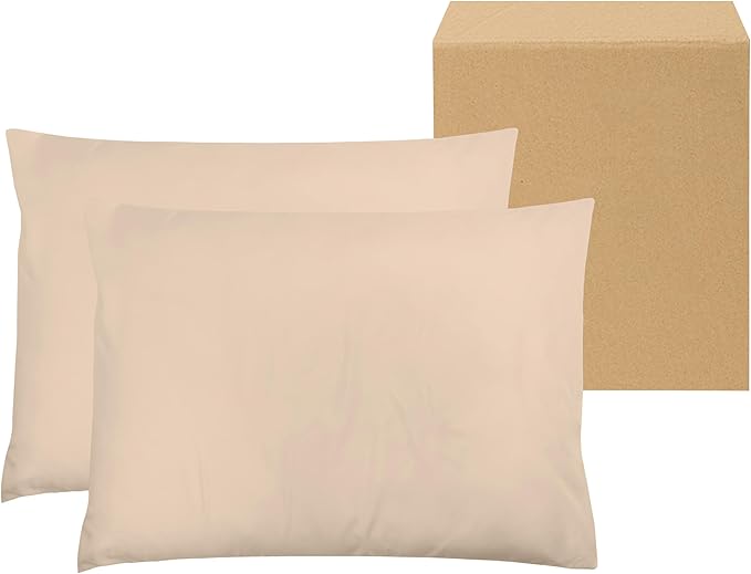 ZPECC Pillow Cases Queen Size Set of 12, 20x30 Envelope Closure Pillowcases, Soft Plain Brushed Microfiber Covers Hypoallergenic Breathable, Beige