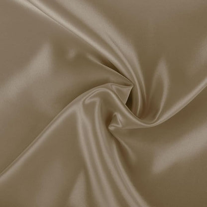 BLISSFORD Satin Pillowcase with Zipper, for Hair and Skin Care, Feels Soft and Cool Like a Silk Pillowcase, Beige Satin Pillow Cases 2 Pack, Slik Pillow Cover, Queen Size, Set of 2